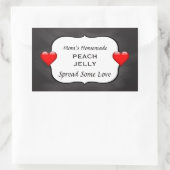 Zelfgemaakte perzik jam inblikken label krijtbord (Tas)