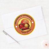 zelfgemaakte perzik salsa label Sjabloon (Envelop)