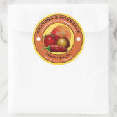 zelfgemaakte perzik salsa label Sjabloon (Tas)