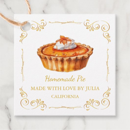 Zelfgemaakte Pie Square Hang Label (Voorkant)