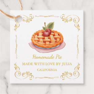  Zelfgemaakte Pie Square Hang Label