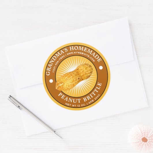  zelfgemaakte pinda bros label Sjabloon (Envelop)