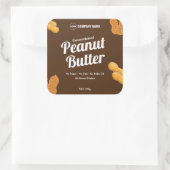 Zelfgemaakte pindakaas bewerkbare sticker (Tas)