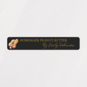 Zelfgemaakte pindakaas dun etiket labels (Design 1)