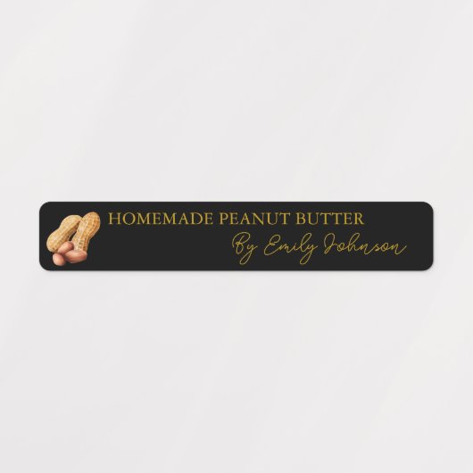 Zelfgemaakte pindakaas dun etiket labels (Design 1)