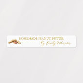 Zelfgemaakte pindakaas dun etiket labels (Design 2)