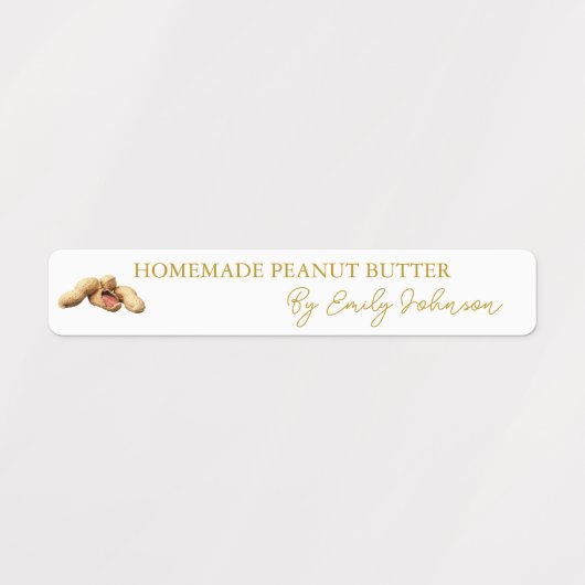 Zelfgemaakte pindakaas dun etiket labels (Design 2)