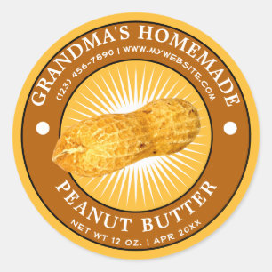  zelfgemaakte pindakaas label Sjabloon