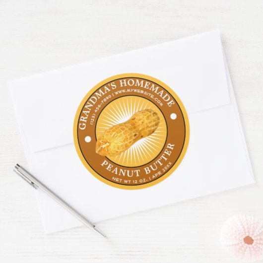  zelfgemaakte pindakaas label Sjabloon (Envelop)