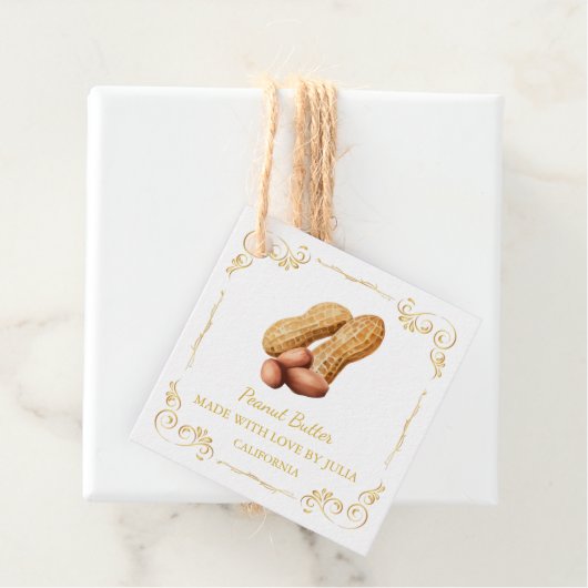  zelfgemaakte pindakaas Square Hang Label (In situ)