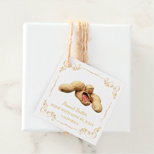  zelfgemaakte pindakaas Square Hang Label (In situ)