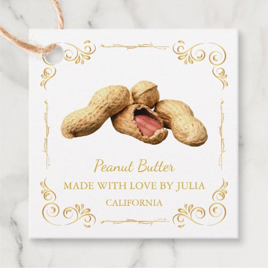  zelfgemaakte pindakaas Square Hang Label (Voorkant)