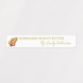 Zelfgemaakte Pindakaas Thin Seal Label (Design 1)