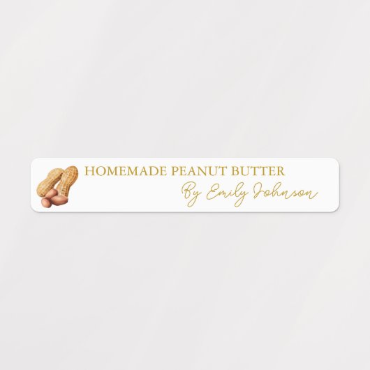 Zelfgemaakte Pindakaas Thin Seal Label (Design 1)