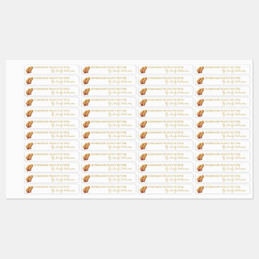 Zelfgemaakte Pindakaas Thin Seal Label (Vel)