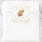  zelfgemaakte pindakaas vierkant label (Tas)