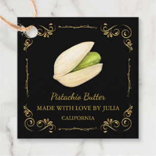  zelfgemaakte Pistachio Butter Square Hang Label