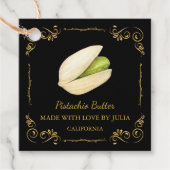  zelfgemaakte Pistachio Butter Square Hang Label (Voorkant)