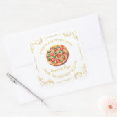  zelfgemaakte Pizza Square Label (Envelop)