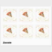  zelfgemaakte Pizza Square Label (Vel)