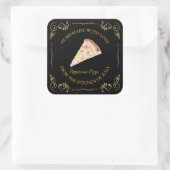  zelfgemaakte Pizza Square Label (Tas)