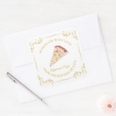 zelfgemaakte Pizza Square Label (Envelop)