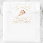 zelfgemaakte Pizza Square Label (Tas)