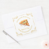  zelfgemaakte Pizza Square Label (Envelop)