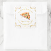  zelfgemaakte Pizza Square Label (Tas)