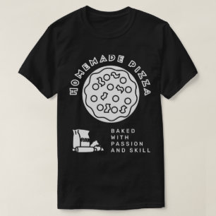 Zelfgemaakte pizza t-shirt
