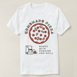 Zelfgemaakte pizza t-shirt