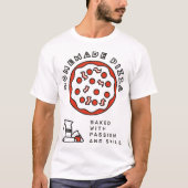 Zelfgemaakte pizza t-shirt (Voorkant)