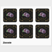  zelfgemaakte Plum Jam Square Label (Vel)