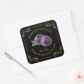  zelfgemaakte Plum Jam Square Label (Envelop)