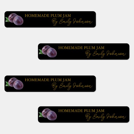 Zelfgemaakte Plum Jam Thin Label (Groep)