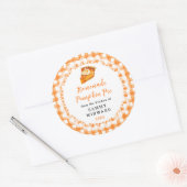 Zelfgemaakte pompoen taart voedsellabel ronde sticker (Envelop)