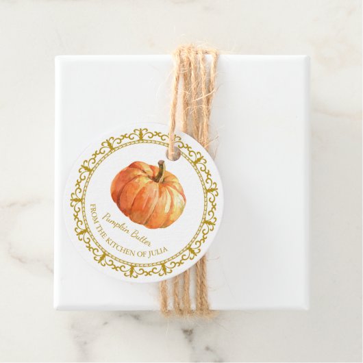 Zelfgemaakte Pompoenboter Hang Label l Wit (In situ)