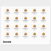 Zelfgemaakte pompoensap inmaaklabel  ronde sticker (Vel)