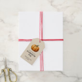 Zelfgemaakte pompoentaart label cadeaulabel (Met Touw)