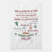 Zelfgemaakte Pompoentaart Recept Kerstcadeau Theedoek (Verticaal)