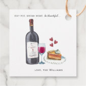 Zelfgemaakte pompoentaart | Thanksgiving Favor Tag Bedankjes Labels (Achterkant)