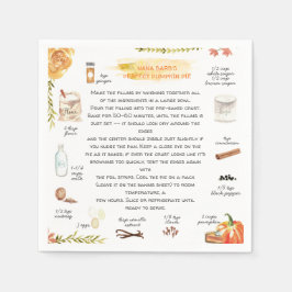 zelfgemaakte pompoentaart | Thanksgiving Friendsgi Servet