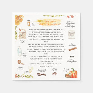 zelfgemaakte pompoentaart   Thanksgiving Friendsgi Servet