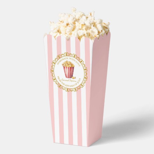 Zelfgemaakte Popcorn Favor Box Bedankdoosjes (Popped)