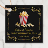  zelfgemaakte Popcorn Square Hang Label (Voorkant)