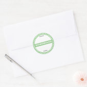 zelfgemaakte pot met schrijfruimte op pastel kleur ronde sticker (Envelop)