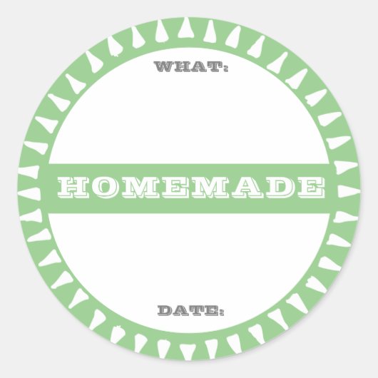 zelfgemaakte pot wegschrijfbare pastel kleur stick ronde sticker (Voorkant)