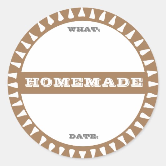 zelfgemaakte pot wegschrijven op pastel cute ronde sticker (Voorkant)