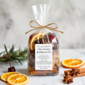 Zelfgemaakte Potpourri Giftlabels voor op het forn Voedselcontainer Etiket