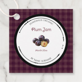 Zelfgemaakte Pruimenjam Label Met Ingredienten